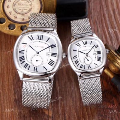  Replica Cartier Drive De White Roman Face Lovers Watch 